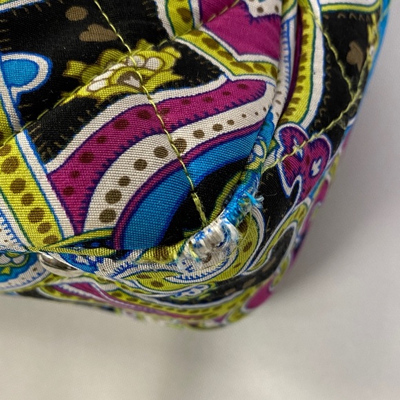 Limited Edition Vera Bradley Silk Collection Vibrant Paisley Women Shoulder Bag - Picture 5 of 10